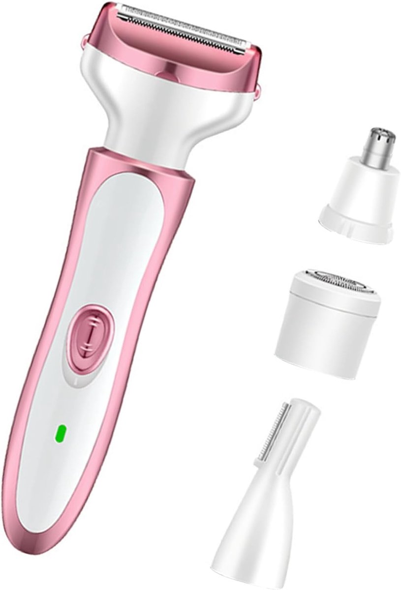 Gezichts Trimmer Vrouwen - Gezichtsverwijderaar Ontharingsapparaat - Gezichtsverzorging - 4 Functie Opzetstukken - Compact Ontwerp - Wit
