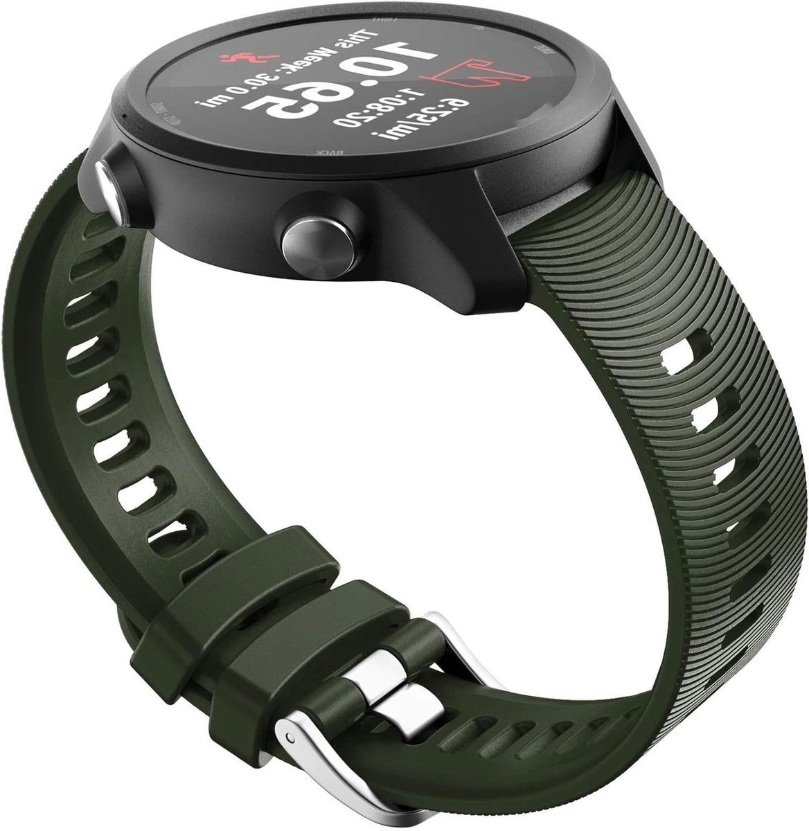 Smartwatch Band - Vervangende Band - Dagelijks Gebruik - Verstelbare Lengte - 20 mm - Zwart
