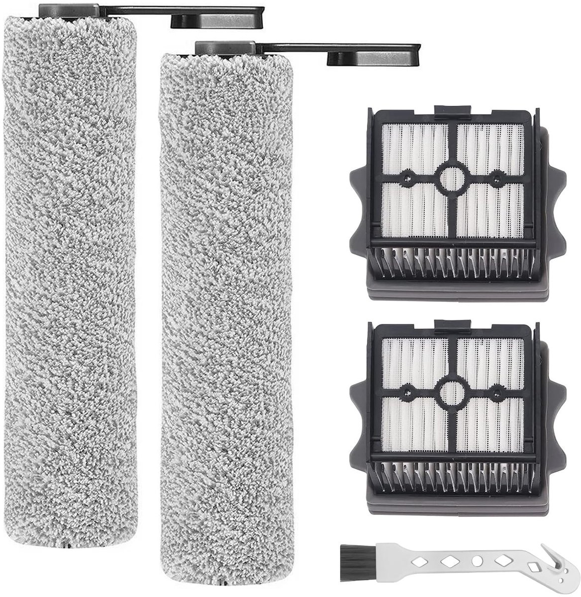 Allecto - Reserveborstelrol - HEPA-filter - Geschikt voor Tineco Floor One S5 Combo - 5-delige set - Reinigingsaccessoires - Herbruikbaar - Stoksto...