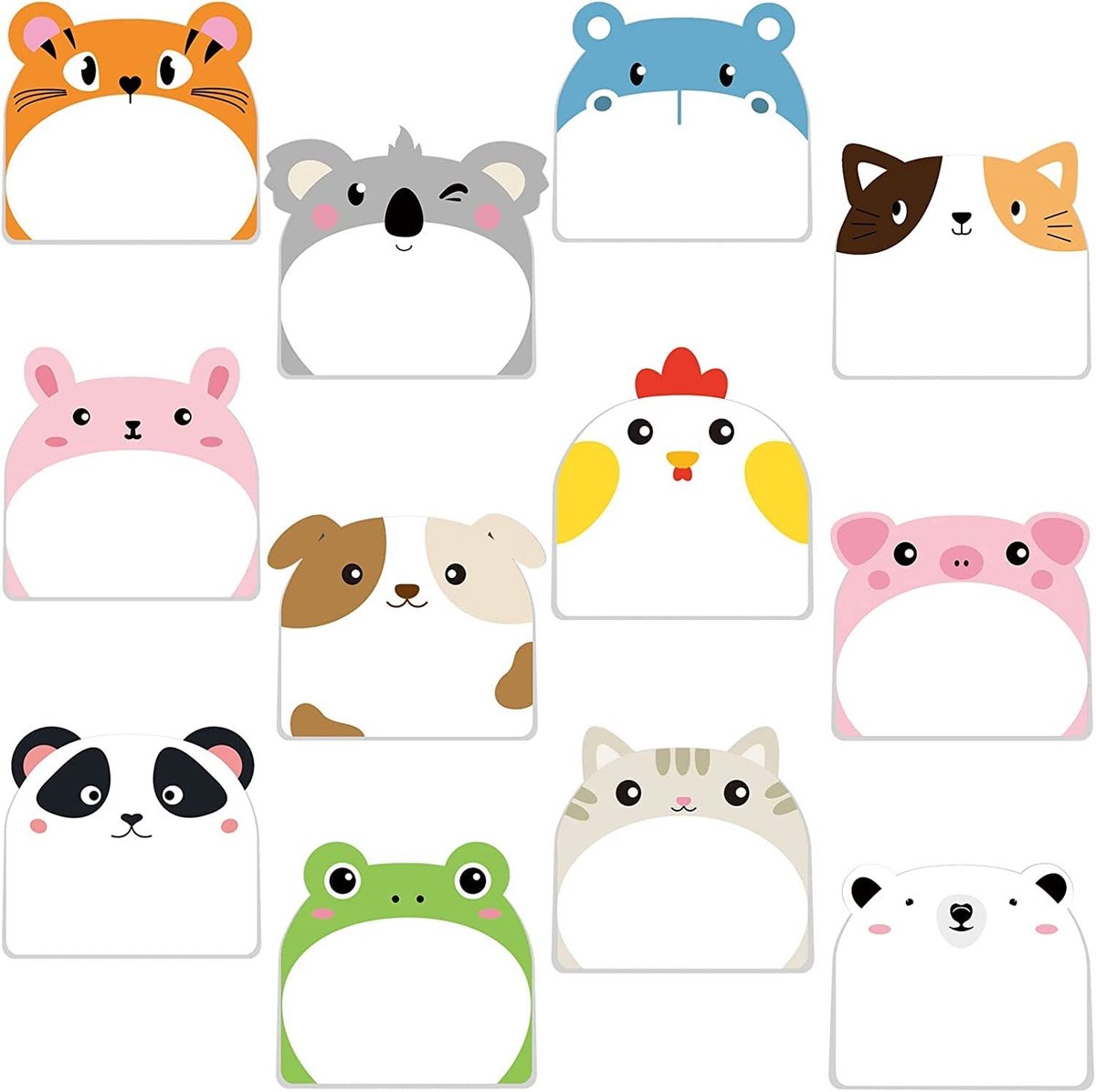 NTHProducts - Zelfklevende Notities - Dieren Motieven - Kleurrijk en Praktisch - XL Formaat - Ideaal voor Notities en Markeringen - Perfect voor Dieren...