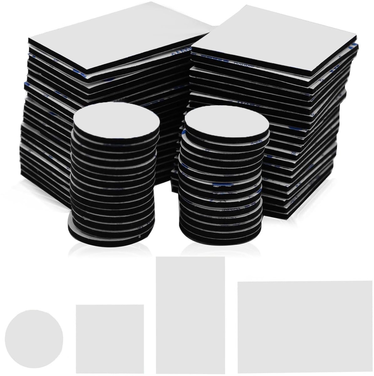 NTHProducts - Dubbelzijdige Lijmtapes - Extra Sterk - Ideale Oplossing - Zwart - Meerdere Vormen - Perfect voor Thuis en Kantoor