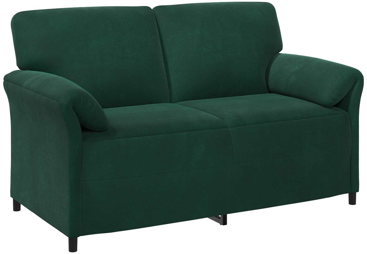 vidaXL - 2-Zits - Sofa - Donkergroen - 158 - x - 83 - x - 95 - cm - Fluweel