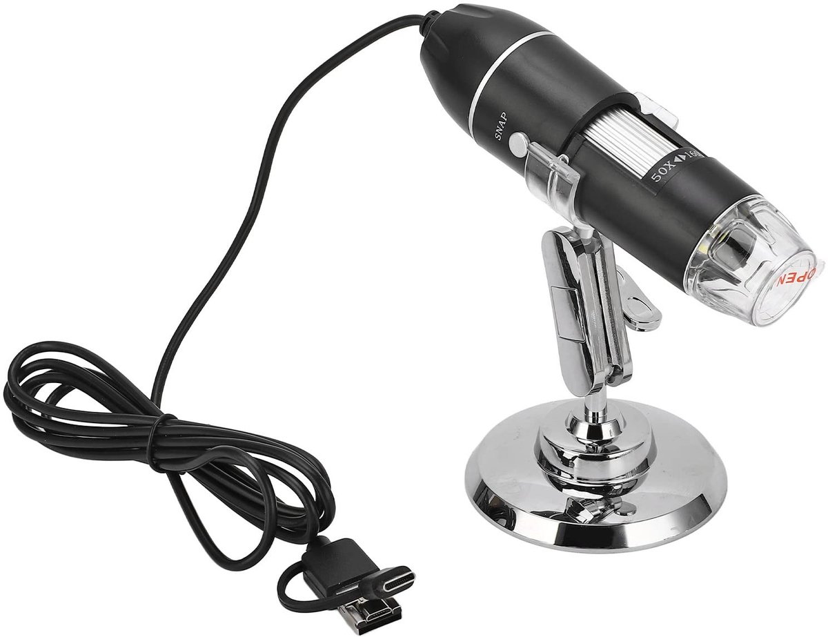 Allecto - Draagbare Digitale Microscoop - Digitale Microscoop met HD Beeld - 1600X Vergroting - WiFi-verbinding - USB-microscoop - Geschikt voor On...