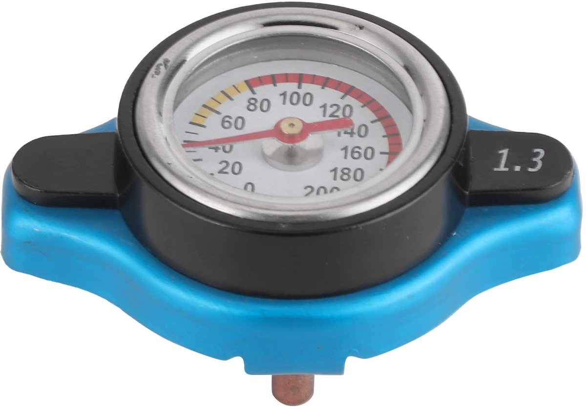 Allecto - Universele Radiatordop - Lekvrij - Premium Siliconenrubber - Temperatuurmeter - Koelvloeistofopslag - Geschikt voor Watertank - Klein for...