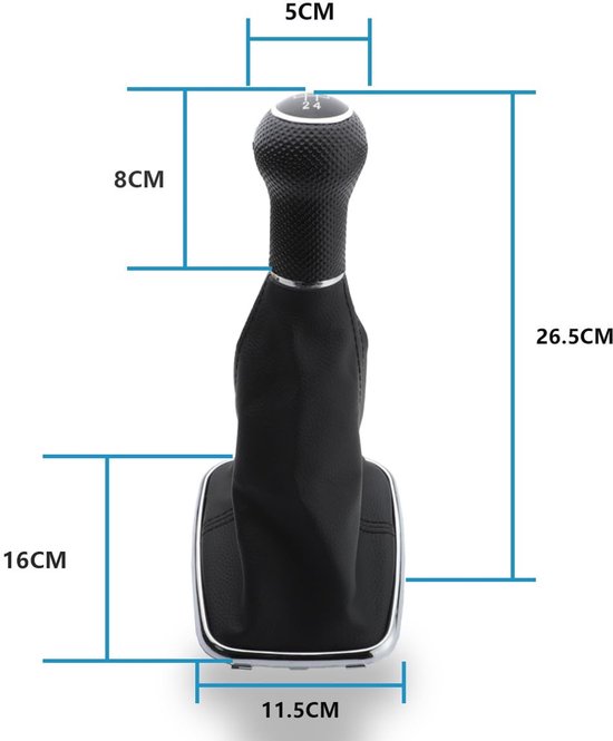 MTTProducts - Versnellingspookhoes - Gear Shift 5 Speed - Hoogwaardige afwerking - Zwart - Auto accessoires - Ideaal voor Golf 4 en Bora - Perfecte pas... van Mttproducts — afbeelding 2