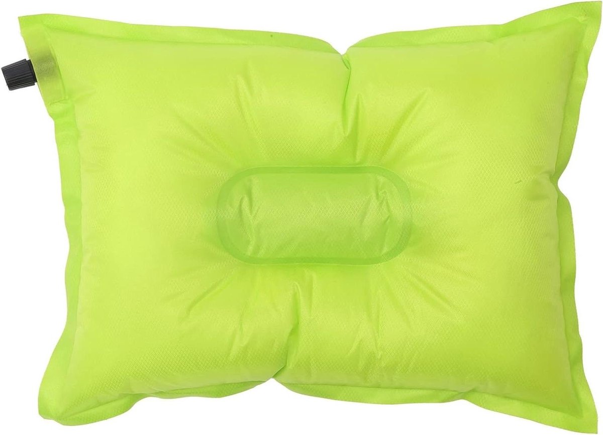 Roadoor Opblaasbaar Kussen Ergonomische Wandelen Draagbare Luchtvulling Camping Opblaasbaar Kussen Camping Levert Groen