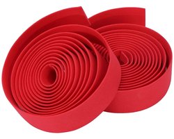 RiToEasysports 2 Stuks Fietsstuurlint, Comfortabel Antislip Zweetbestendig Fietsstuurlint, met Verdikte Spons en Eindpluggen, voor Racefietsen Fietsen (rood)