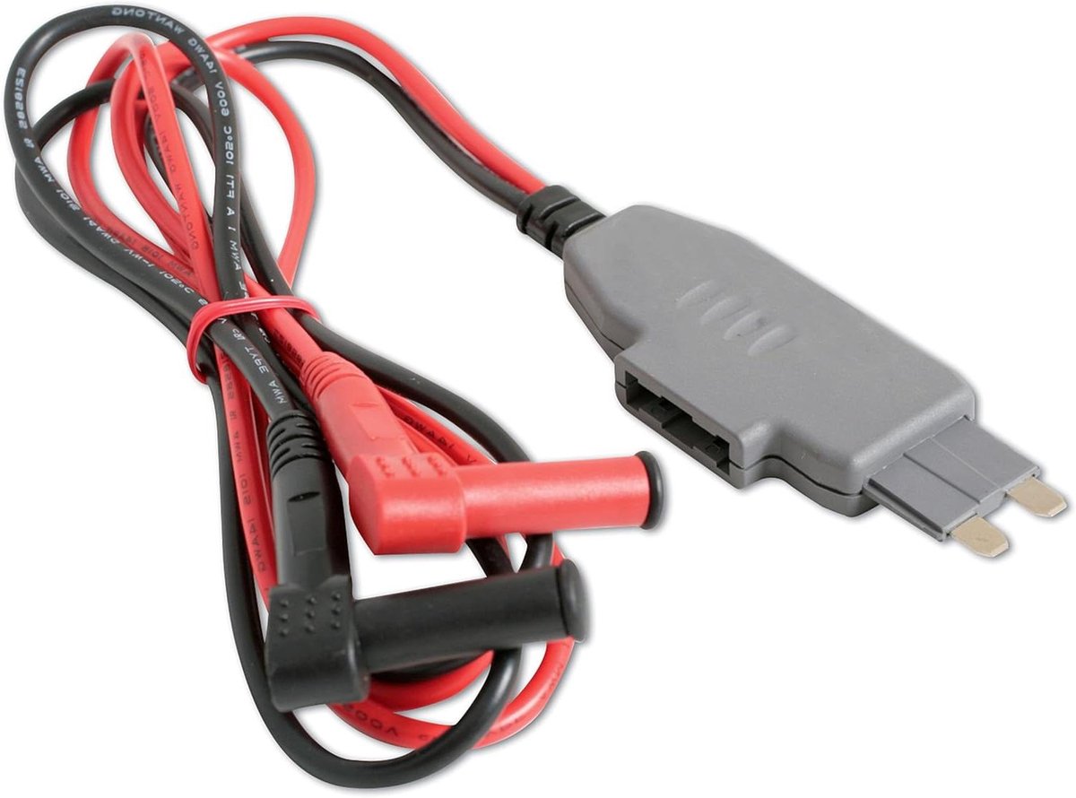 Zekeringadapter Testkabels - Ampère Tester - Auto Elektronica - Voor Multimeter - 750mm Kabel - Zwart