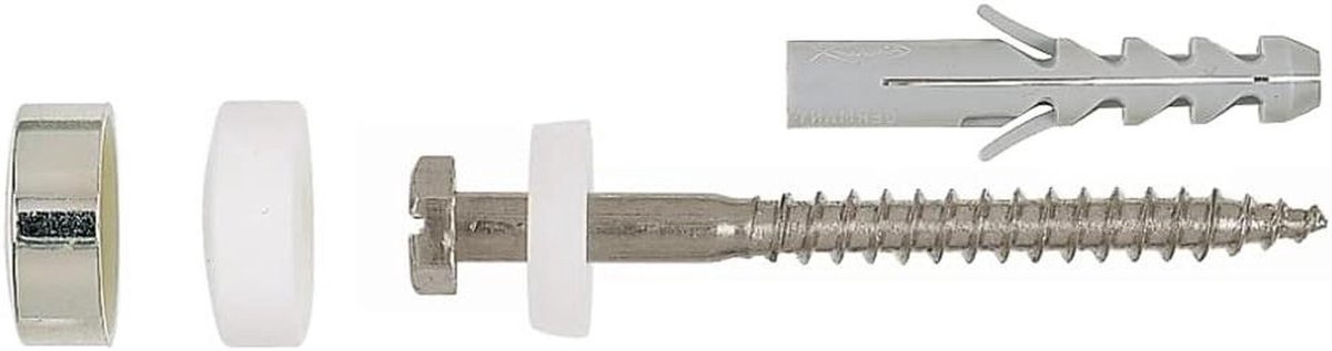 Bevestigingsset Vloertoilet - Toilet Ophangen - Badkamer Installatie - Keramiek Bescherming - M8 - Chroom Wit