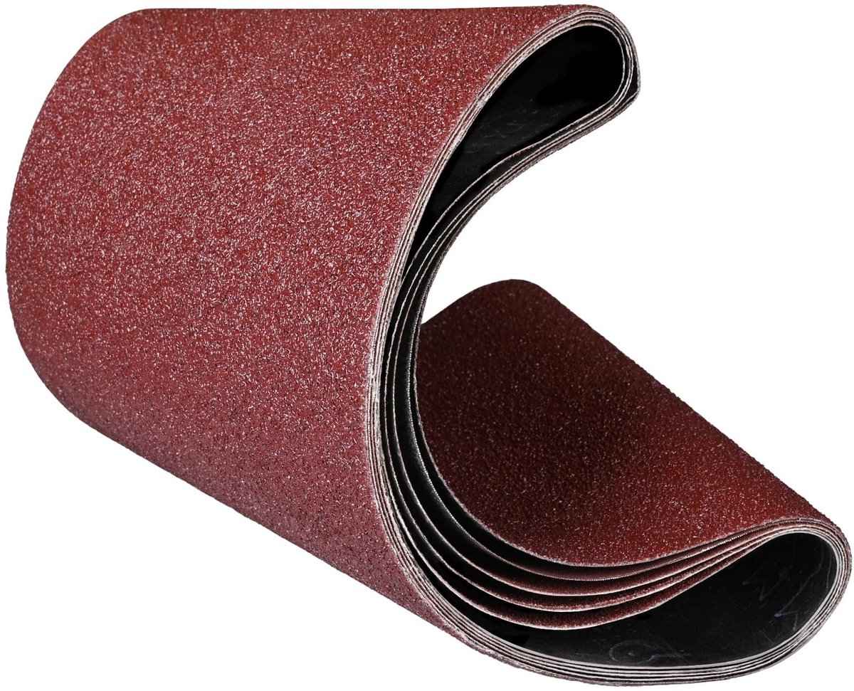 IMstore - Schuurbanden - 5 stuks - 200 x 750 mm - Zeer grof tot zeer fijn - Aluminium oxide - Geschikt voor hout en metaal