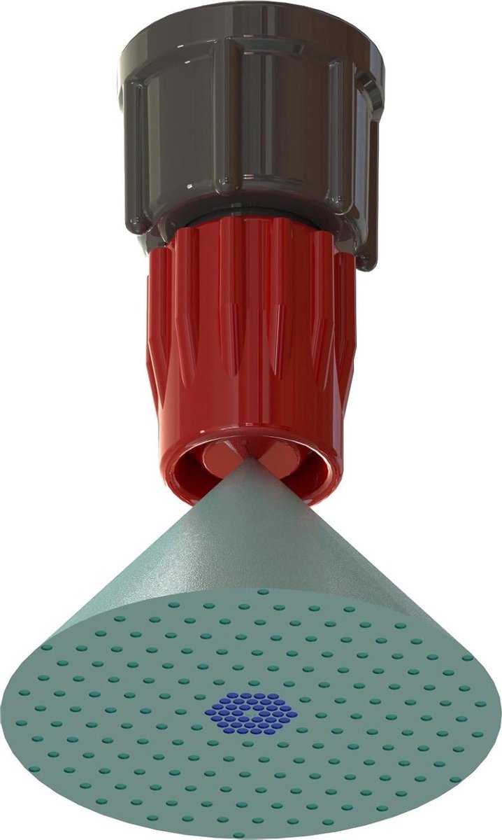 Hoge spuitmond - Kunststof sproeier - Tuin water geven - Verstelbare straal - 19 x 11 x 2 cm - Rood