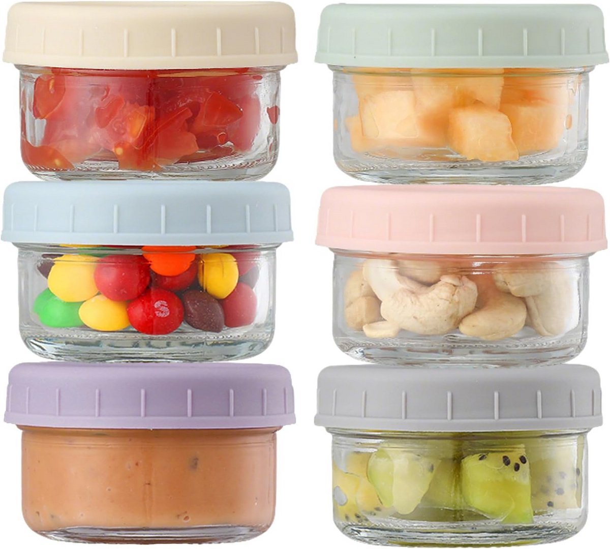 Overnight Oats Potjes - Mason Jar - Meusli Beker met Deksel - ontbijtkom