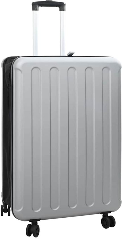 vidaXL Koffer met slot Zilver 50 × 30 × 76 cm ABS Kunststof