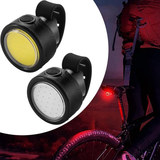 VHV - Fietsverlichting set - voorlamp en achterlicht voor fiets - Type-C oplaadbaar - waterdicht - voor nachtritten, stadsfiets, racefiets en mountainbike — afbeelding 3