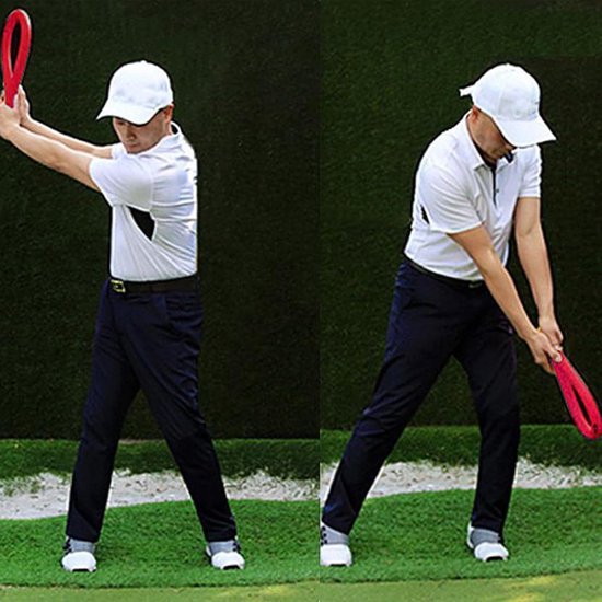 Golf Trainer - Houding Corrector - Swing Verbetering - Spiergeheugen Builder - 88 cm - Rood — afbeelding 2