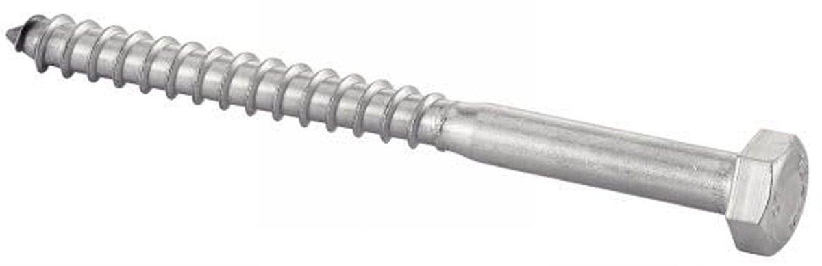 Houtschroeven - Bevestigingsmateriaal - Houtverbindingen Maken - Roestvrij Staal A2 - 6x80 mm 100 Stuks - Metaal