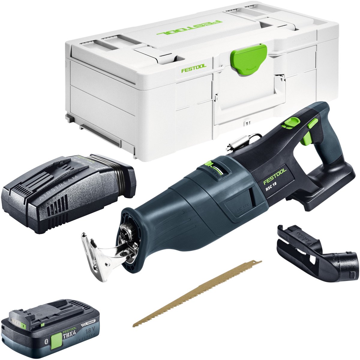 Festool RSC 18 EB-Basic accu-reciprozag 18 V borstelloos + 1x accu 4,0 Ah + snellader + Systainer