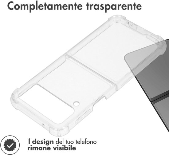 Compleet transparant hoesje dat het ontwerp van de telefoon zichtbaar houdt.