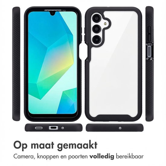 imoshion Case Convient pour Samsung Galaxy A16 (5G) - imoshion 360° Full Protective Case - Zwart / Transparent