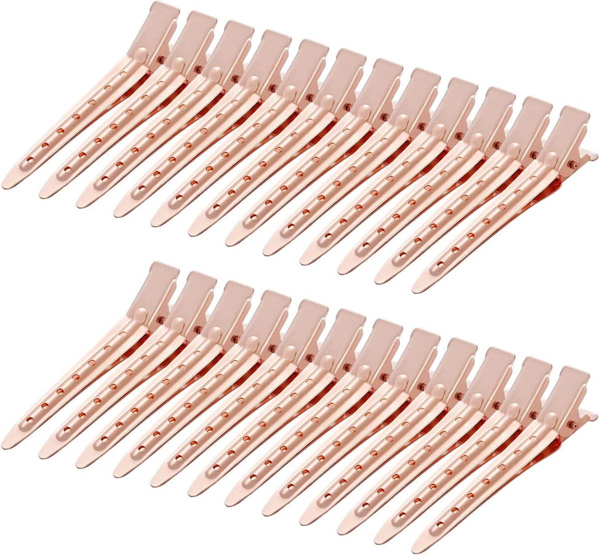 Haarclips - Eendenbek clips - Haarstyling - Roestvrij metaal - 7 cm - Roségoud