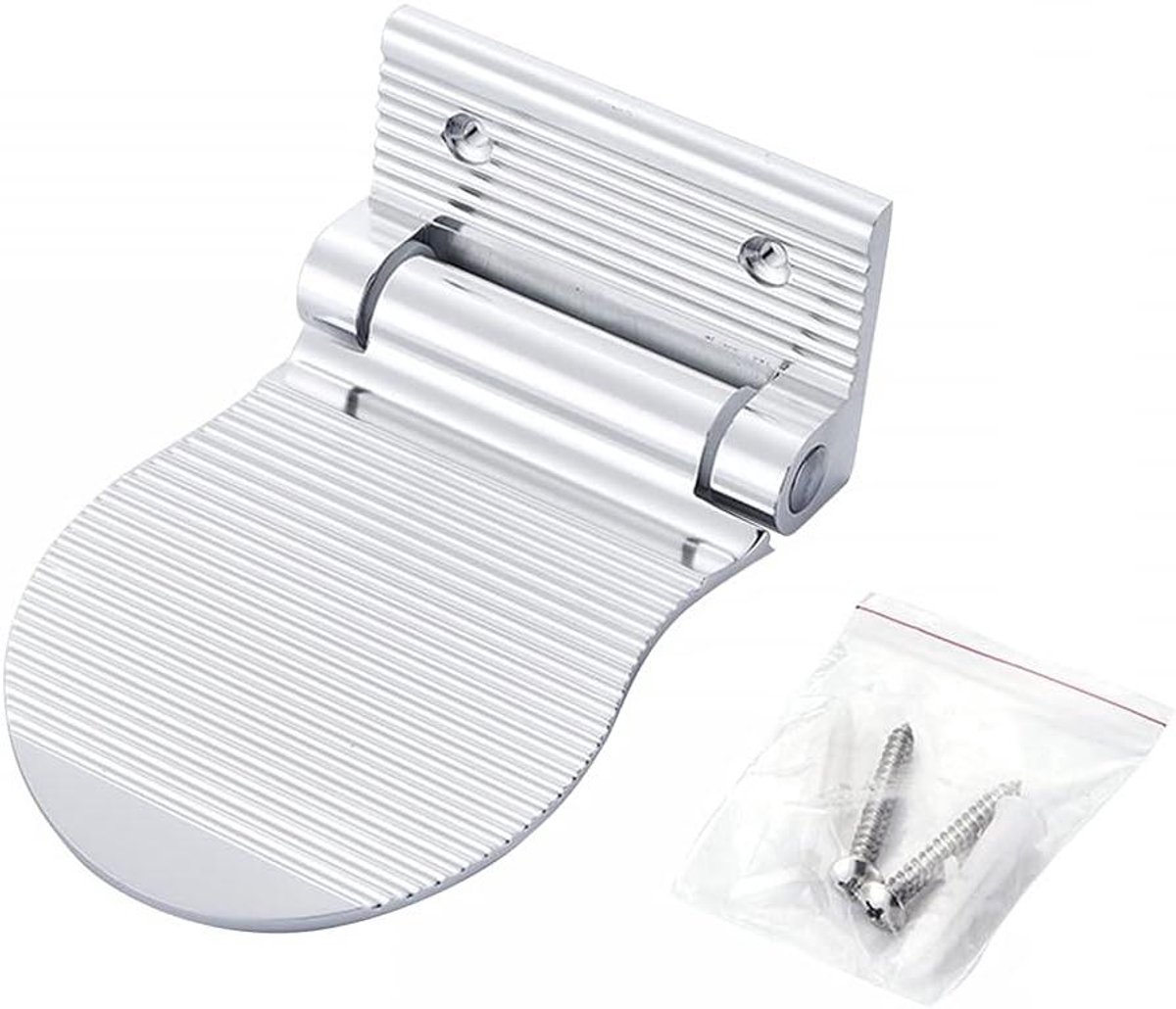 Douche Voetsteun - Scheer Pedaal - Veilig Douchen - Opvouwbaar Aluminium - 15 x 10.5 x 6 cm - Zilver