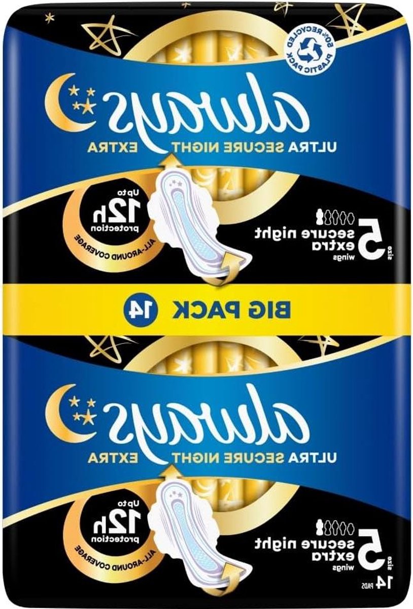 Maandverband Nacht - Inlegkruisjes Vrouwen - Bescherming 's Nachts - Extra Breed - 100 g - Wit