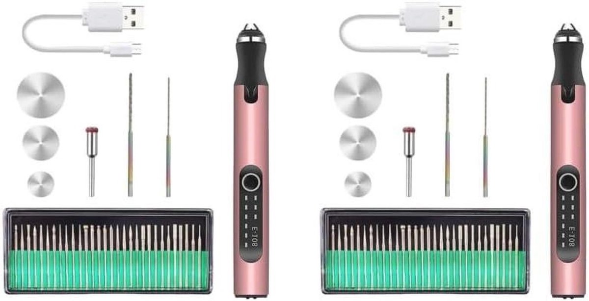 2 Set Micro Engraver Pen Glass Engraving Tool Kit Wood Metal Jewelry USB Stone
