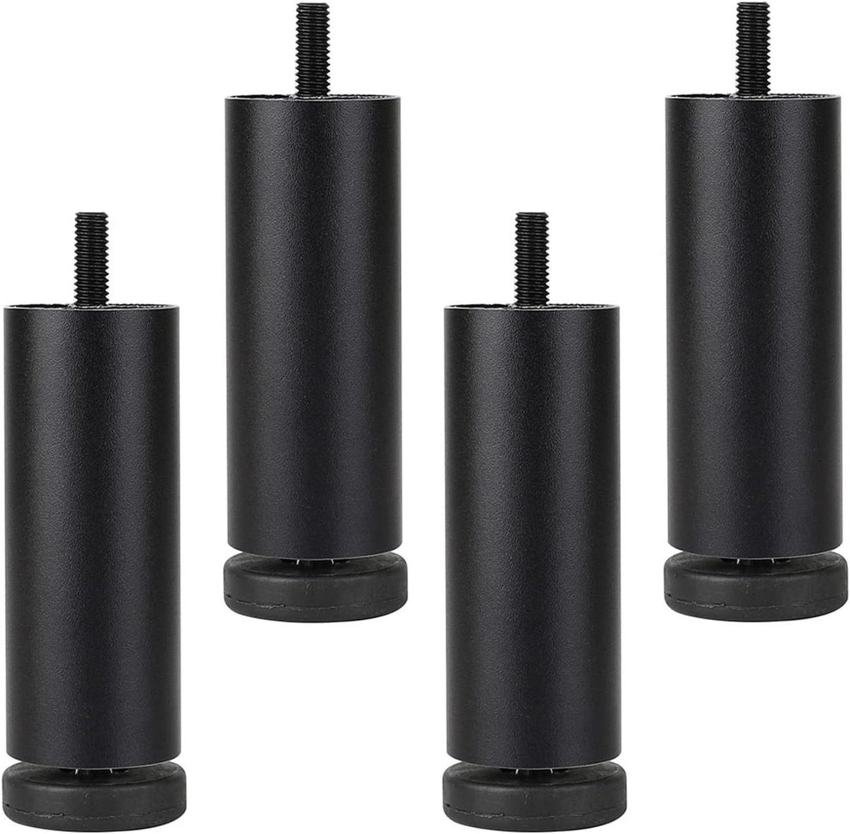 Meubelpoten Set - Tafelpoten Steun - Meubels Stabiliseren - Verstelbare Hoogte - 4 Stuks 15cm - Zwart