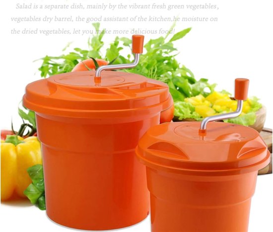 Salade Spinner - Sla Droger - Keuken Gebruik - Grote Capaciteit - 5 Gallon - Wit van Merkloos — afbeelding 3