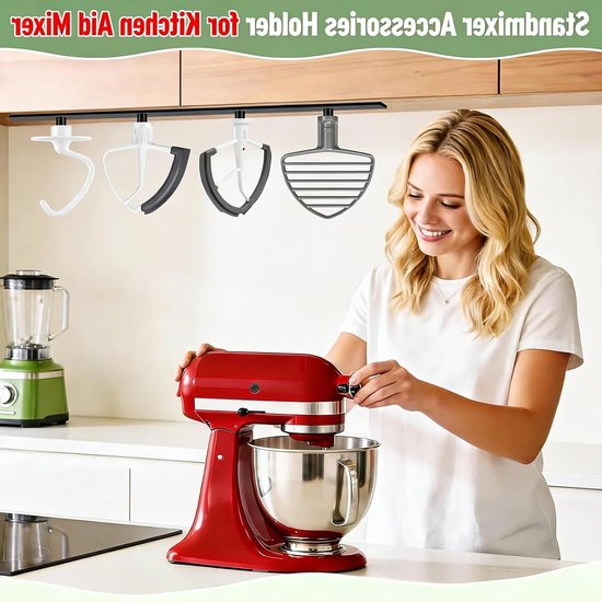 4 Stuks Houder voor Kitchenaid Blender Accessoires, Organizer voor Keukenaccessoires, Haak voor Opberging van Keukenhulpstukken, Zwart van Merkloos — afbeelding 2