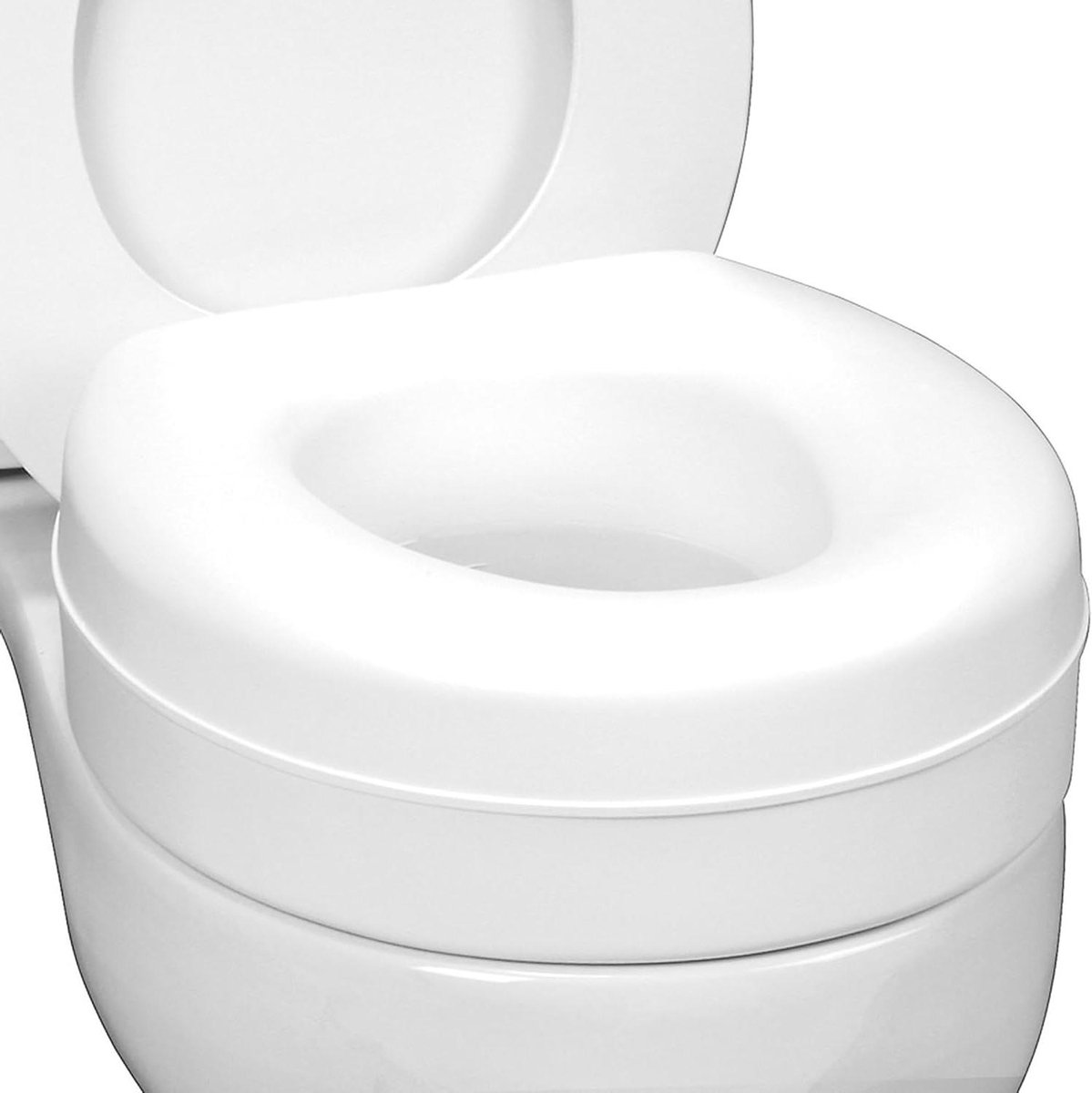 Toiletverhoger - Stoelverhoger Toilet - Makkelijker Zitten - Universele Pasvorm - 5 Inch Hoogte - Wit