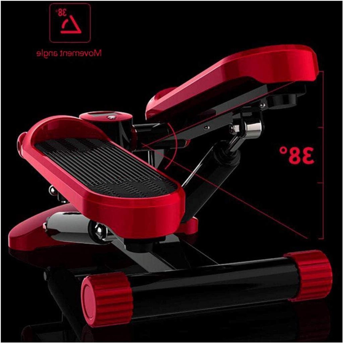 Compacte Hometrainer - Mini Stepper - Cardio Training - Stille Werking - 43x33x20 cm - Zwart