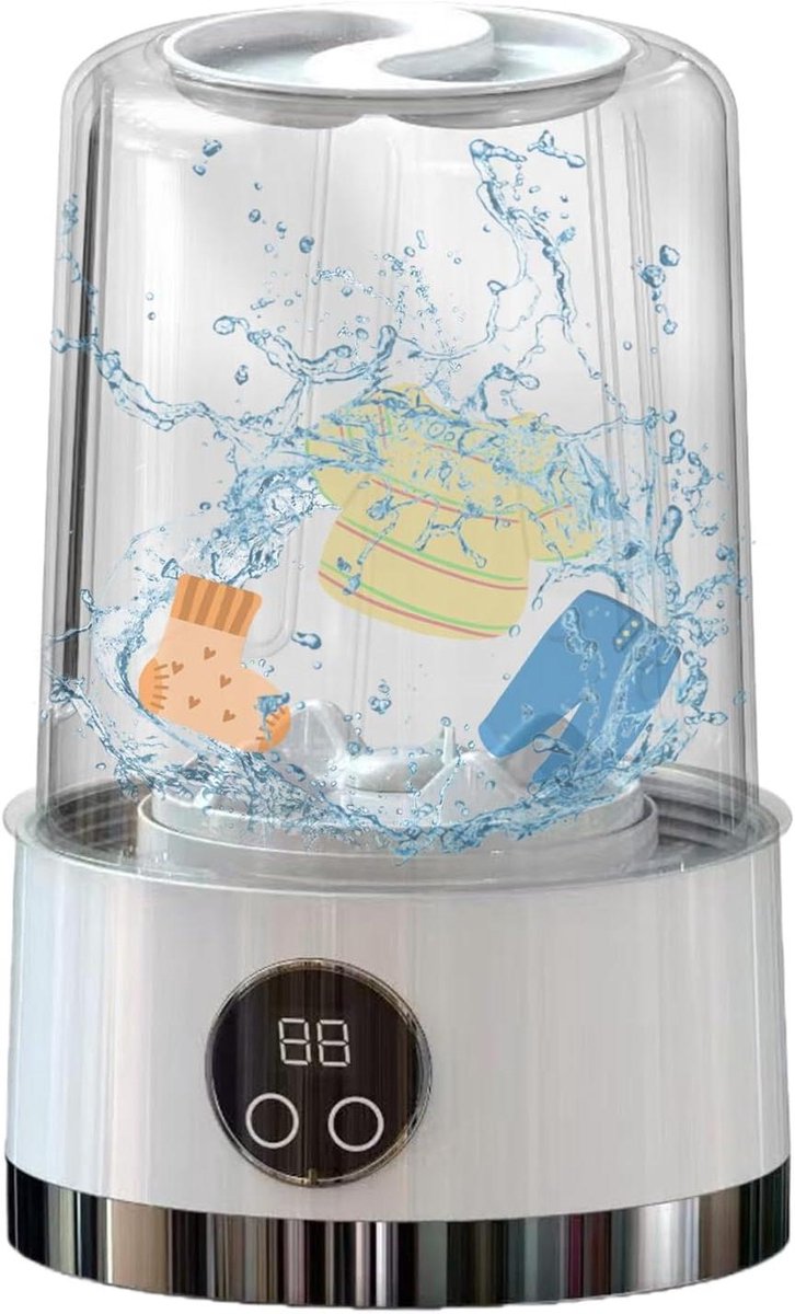 Draagbare Wasmachine Compacte Wasmachine Snel Kleding Wassen Stil Draadloos Gebruik 14 x 14 x 14 cm