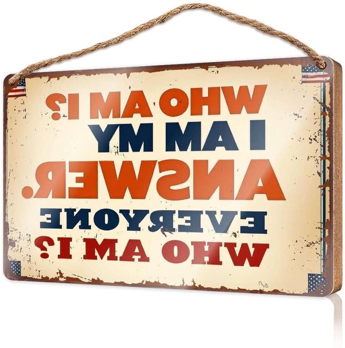Houten Deur Decoratie - Rustiek Bord - Woonkamer Aankleden - UV Print Technologie - 15 x 28 cm - Kleurrijk