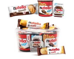 Nutella snackbox mix van 734g - Nutella B-ready, Nutella biscuits, Nutella & Go! en mini Nutella potje - Individuele verpakte koekjes