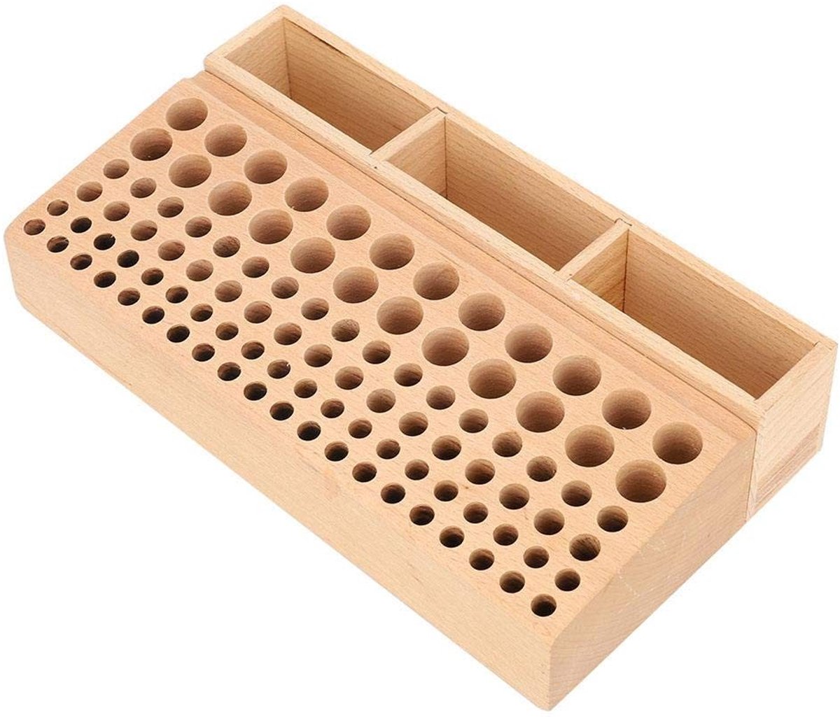 Allecto - Lederen Gereedschap Opbergrek - 100 Gaten Gereedschapshouder - Geel - Handwerkhouder - Ideaal voor Ambachtslieden - Organiseert tot 100 G...