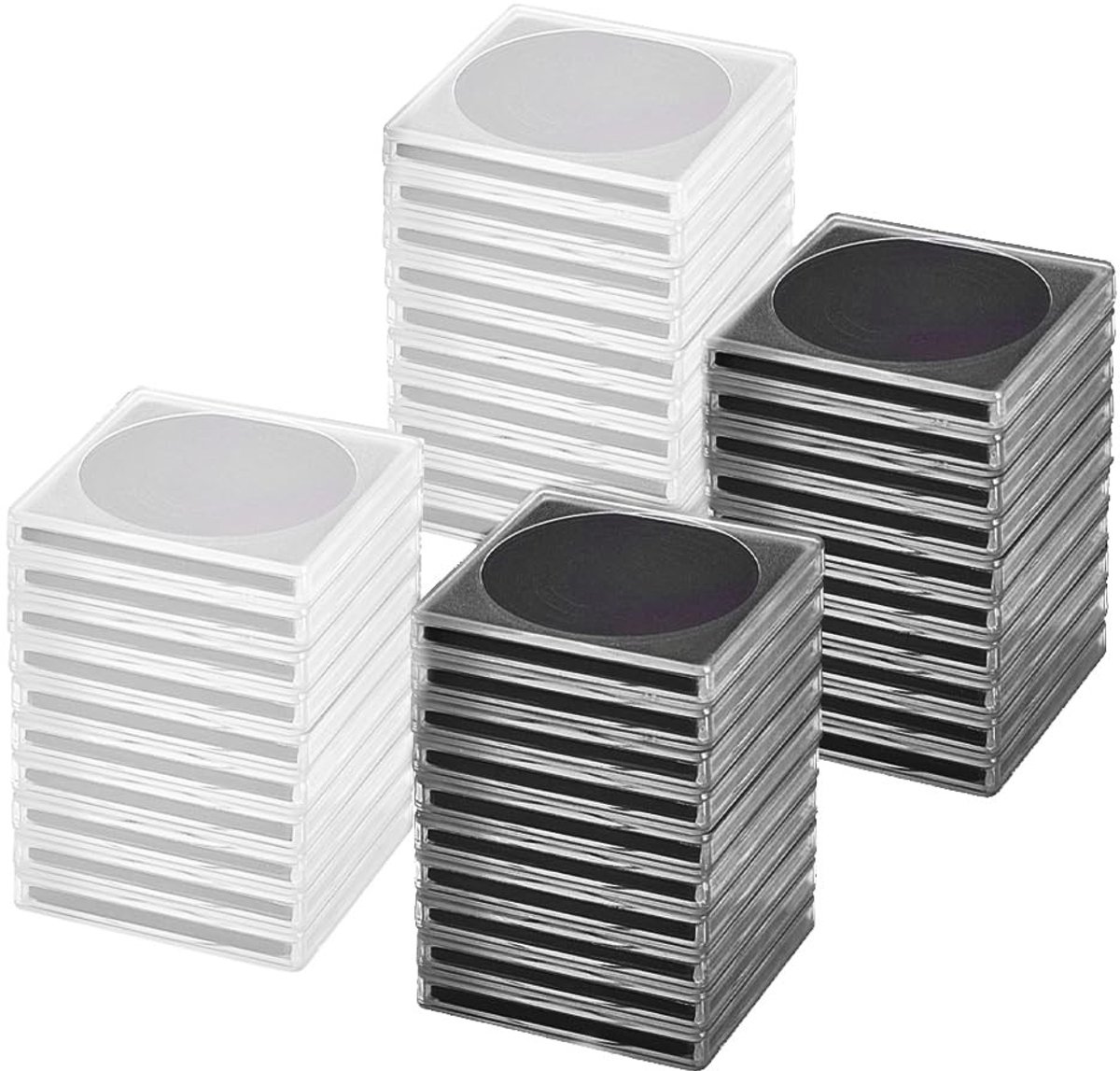 Allecto - Muntencassette - 24-delige Set - Voor Verzamelaars - Acryl Waterdicht en Transparant - Ideaal voor Munten - Verzamelen - Transparant