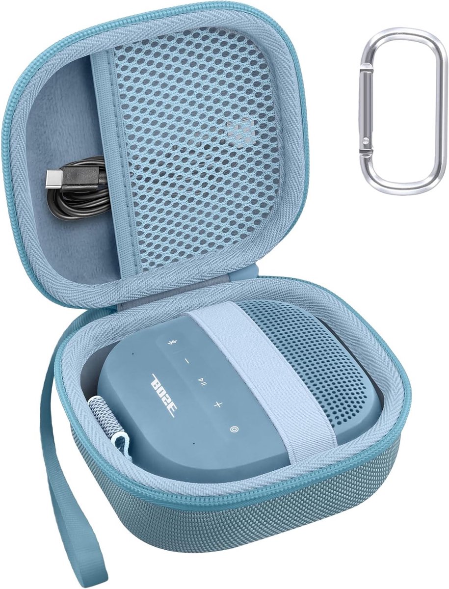 Draagbare Bluetooth speaker hoes voor Bose SoundLink Micro 2e generatie - Hardcase, Reisbescherming, Blauw