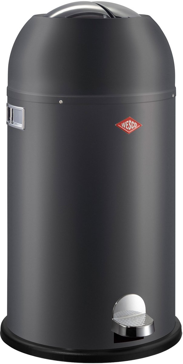 Bol.com WESCO Kickmaster Prullenbak | Pedaalemmer | 33 Liter | Metaal - Mat grafiet | Afvalemmer - Made in Germany aanbieding
