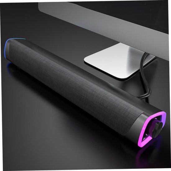 Desktop Soundbar - PC Speaker Box - Muziek Luisteren - Strak Design - 41.5 cm - Zwart — afbeelding 4