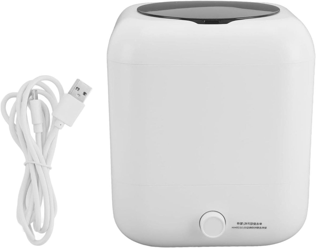 Draagbare Wasmachine Mini Wasmachine Snel Wassen Draadloos Gemak 5L Capaciteit Wit
