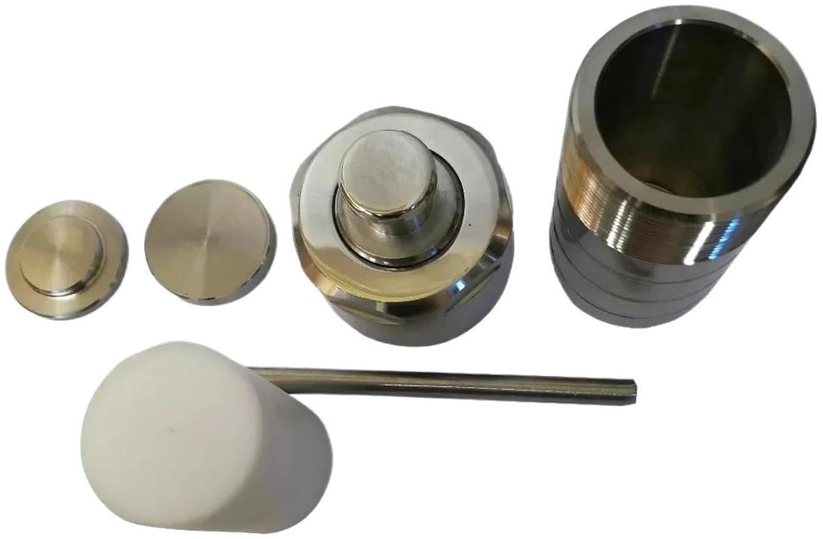 Autoclaaf Reactor - Synthese Tank - Hydrothermale Synthese - PTFE Gevoerde Kamer - 25 ml - Zilver
