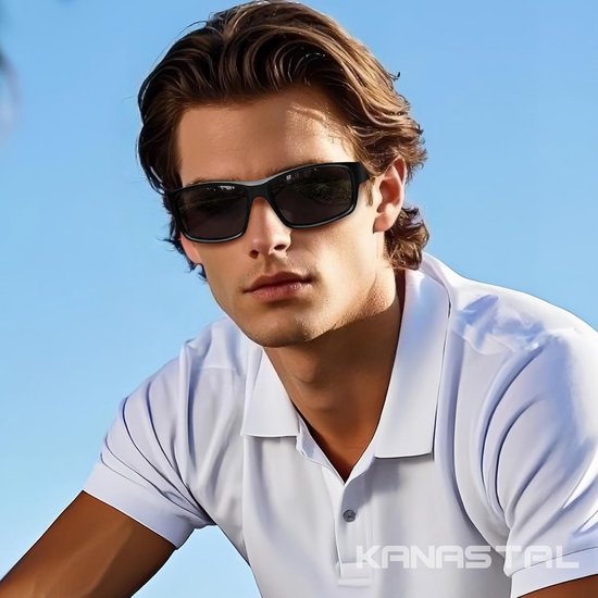 Gepolariseerde Sport Zonnebril - Wraparound Bril - Actief Buiten Leven - UV400 Bescherming - Ultralicht - Zwart — afbeelding 3