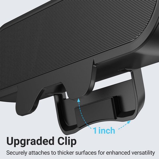 Computer Luidspreker - Soundbar Desktop - Verrijk Je Geluid - Ruimtebesparend Clipontwerp - 1.5 Meter Kabel - Zwart — afbeelding 4