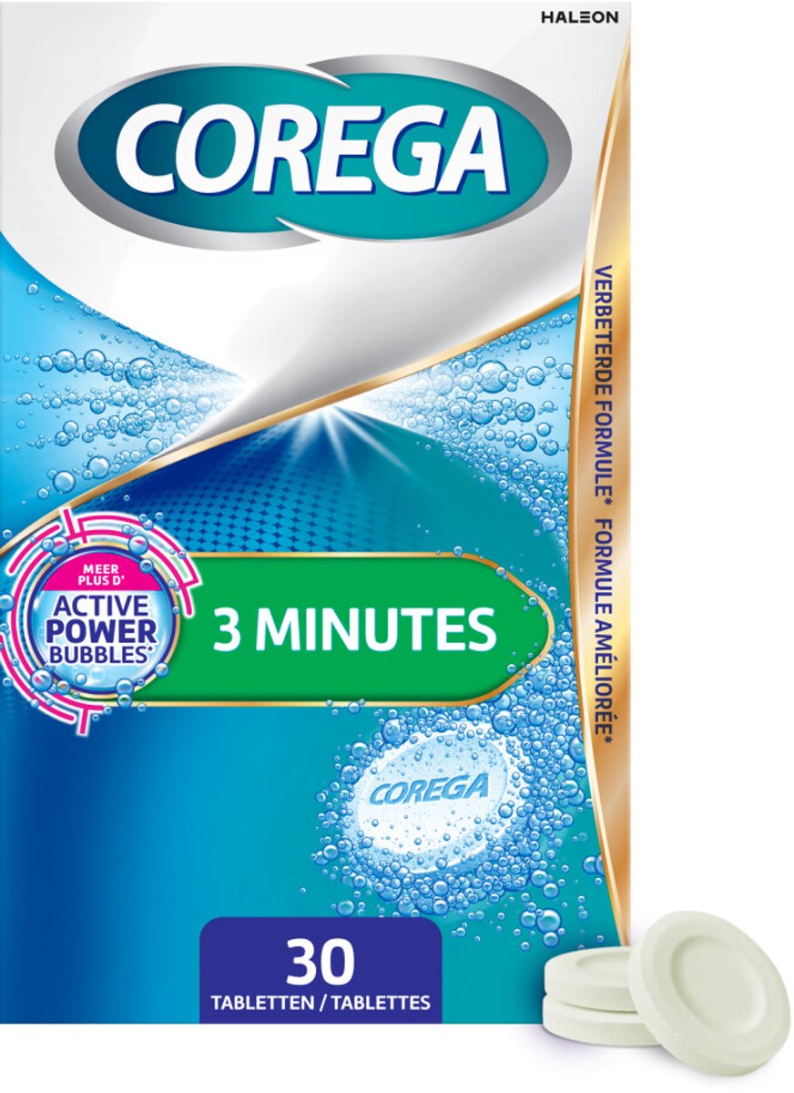 Corega Tabs 3 min - 6 x 30 stuks - Voordeelverpakking
