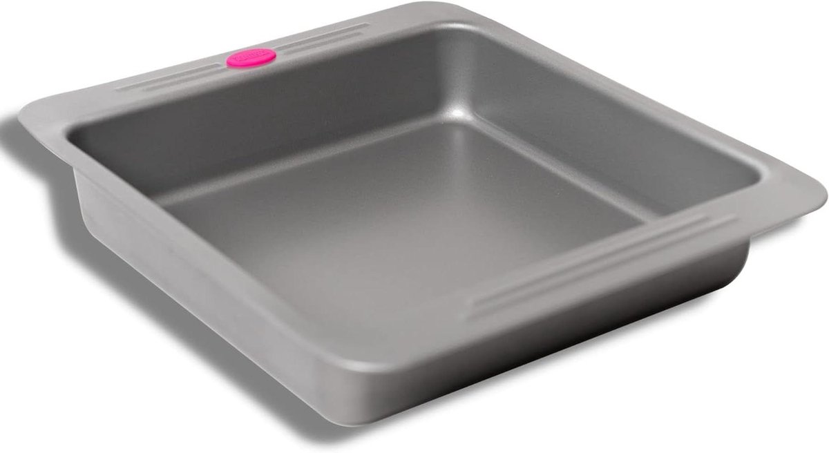 Vierkante Ovenschaal - Bakvorm Staal - Kleine Gerechten Bakken - Antiaanbaklaag - 24 x 24 cm - Grijs
