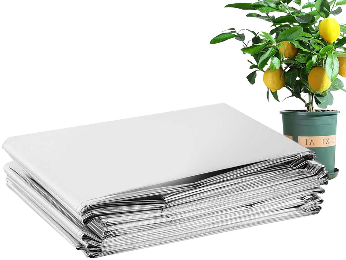 Reflecterende folie - Plantenfolie Kweekfolie - Planten Groei Optimaliseren - Efficiënte Warmte Reductie - 210 x 130 cm - Zilver