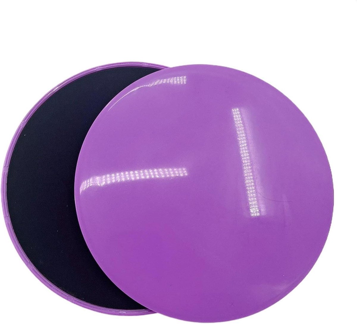 Workout Glijders - Fitness Schijven - Core Training - Dubbelzijdig Gebruik - 17 cm Diameter - Paars