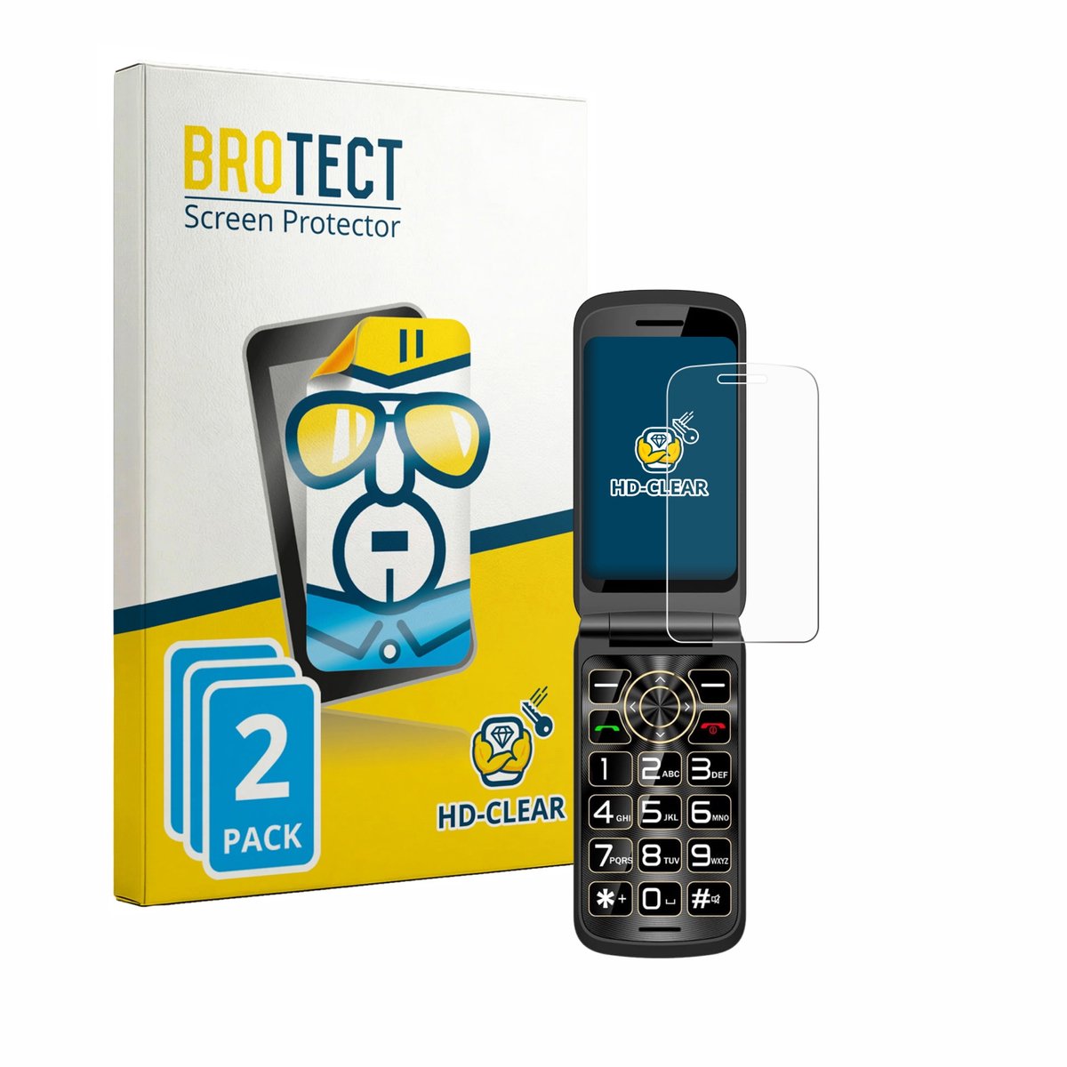 BROTECT - Screenprotector voor Guwet G739 - Folie Beschermfolie transparant 2 Stuks