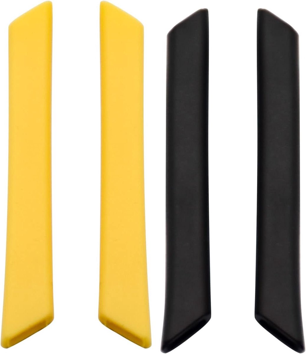 Siliconen Bril Set - Rubberen Onderdelen - Zonnebril Reparatie - Perfecte Pasvorm - Split Jacket Model - Zwart Geel